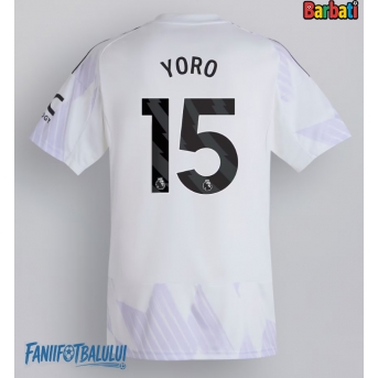 Manchester United Leny Yoro #15 Tricou Fotbal Replică 2025-26 Barbati Deplasare